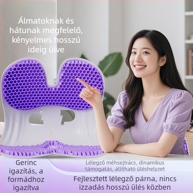 Székpárna PP anyagból, TPE töltet, egyszínű minta, modern egyszerű stílus, alkalmas irodai és otthoni használatra