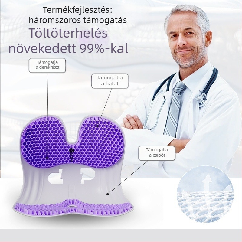 Székpárna PP anyagból, TPE töltet, egyszínű minta, modern egyszerű stílus, alkalmas irodai és otthoni használatra