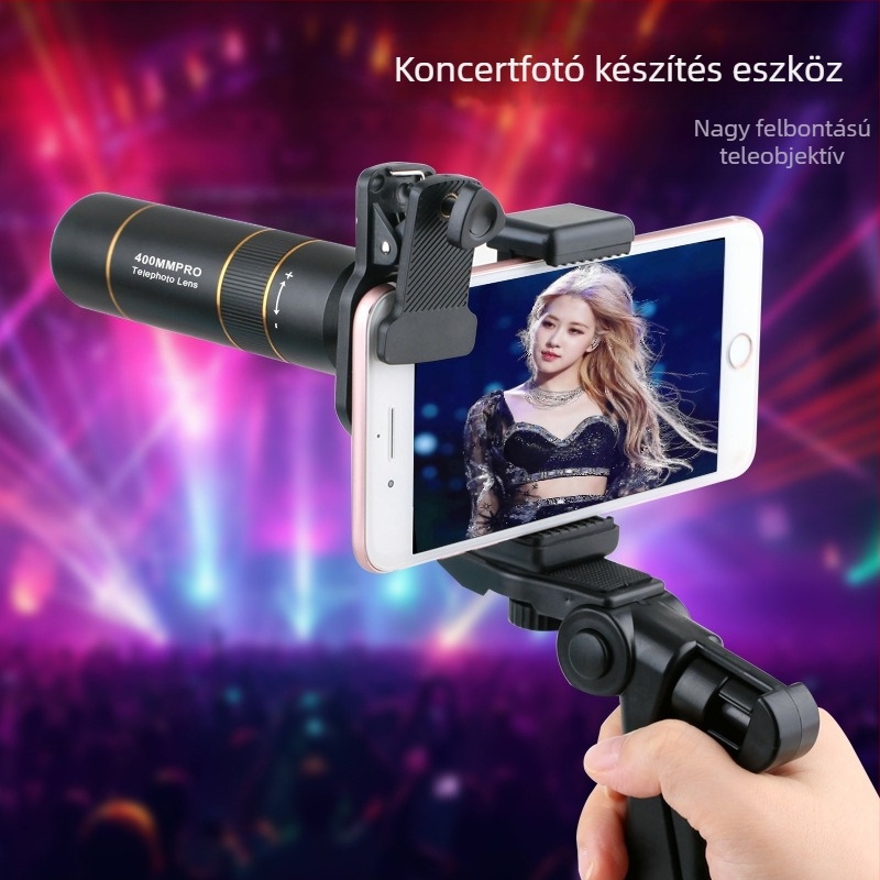 Külső teleobjektív mobiltelefonhoz, professzionális fotózás, univerzális kompatibilitás, modell 1