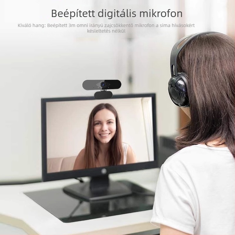 PC-kamera 4K felbontással, autofocus, beépített mikrofon, USB 2.0, 30fps