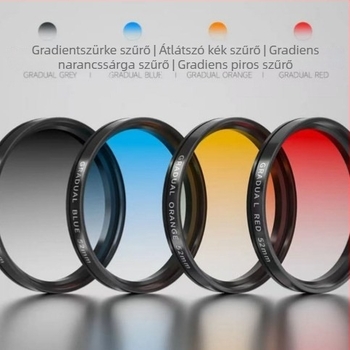 DSLR fényképezőgép Gradient tükrös szűrő – naplemente effekt, objektív szűrő