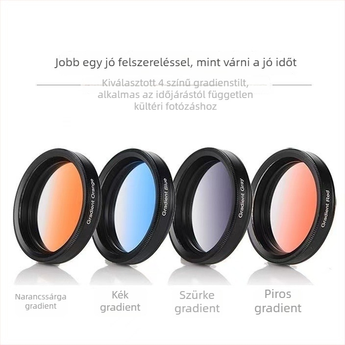 DSLR fényképezőgép Gradient tükrös szűrő – naplemente effekt, objektív szűrő