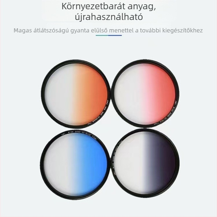 DSLR fényképezőgép Gradient tükrös szűrő – naplemente effekt, objektív szűrő