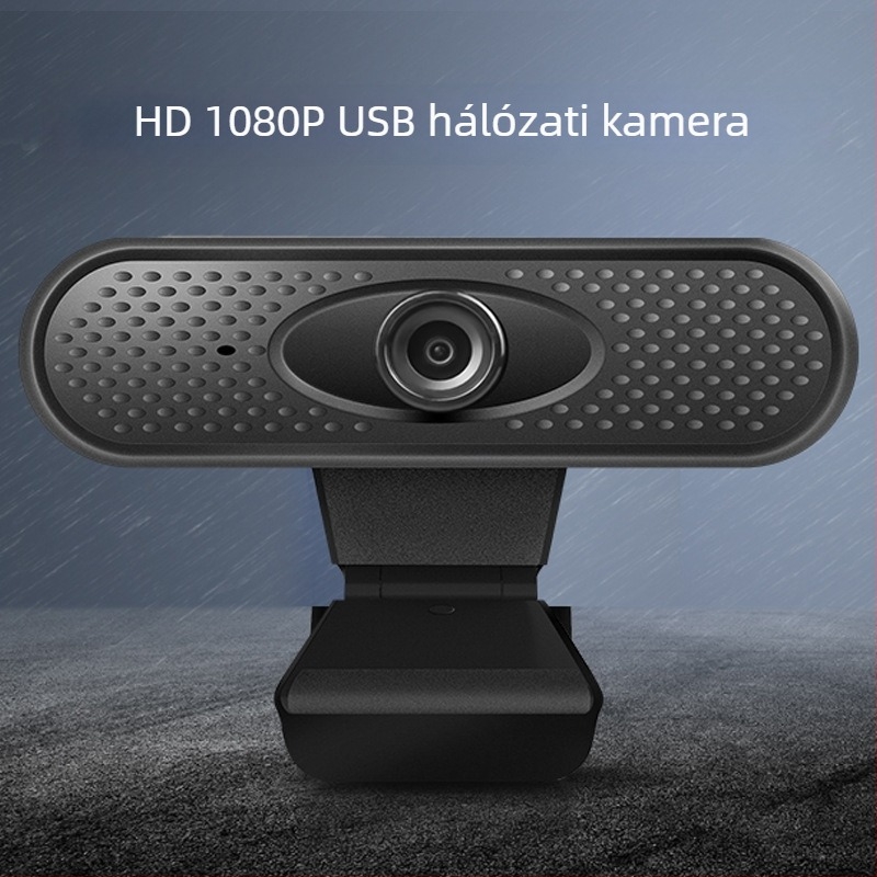 USB webkamera 1080p Full HD, 2MP szenzor, 30fps, USB 2.0, beépített mikrofon