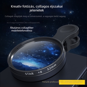 Mobiltelefonos objektív Starlight szűrővel és CPL polarizátorral, univerzális kompatibilitás