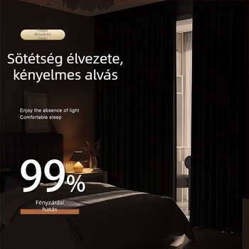 Pliszé poliészter blackout függönyök, magas árnyékolás 70-90%, modern minimalista stílus, alkalmas különböző ablak típusokra