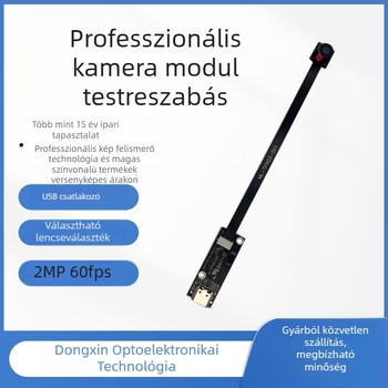 USB kamera modul, 2,0 MP érzékelő, felbontás 640x480, 30 FPS, USB 2.0, manuális fókusz