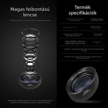 Okostelefon makroobjektív FST ST-M150m, 10× nagyítás, 30-120 mm munkatávolság, univerzális kompatibilitás