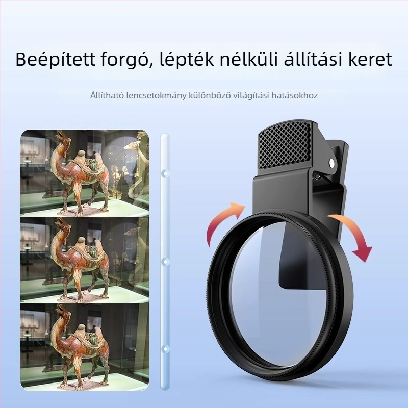 Okostelefon-kamera polarizátor – intelligens tükröződés-mentesítés, mini objektív, HD élő közvetítés