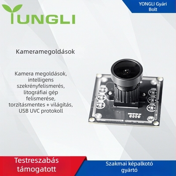 Driver nélküli USB HD kamera modul – 2MP szenzor, 1280x720 felbontás, 30fps, USB 2.0, UVC protokoll