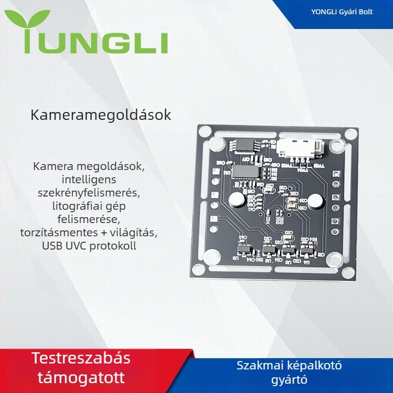 Driver nélküli USB HD kamera modul – 2MP szenzor, 1280x720 felbontás, 30fps, USB 2.0, UVC protokoll