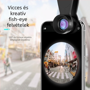 Három az egyben telefonlencse: széles látószög, makró és halszem (fisheye) – univerzális okostelefonnal kompatibil
