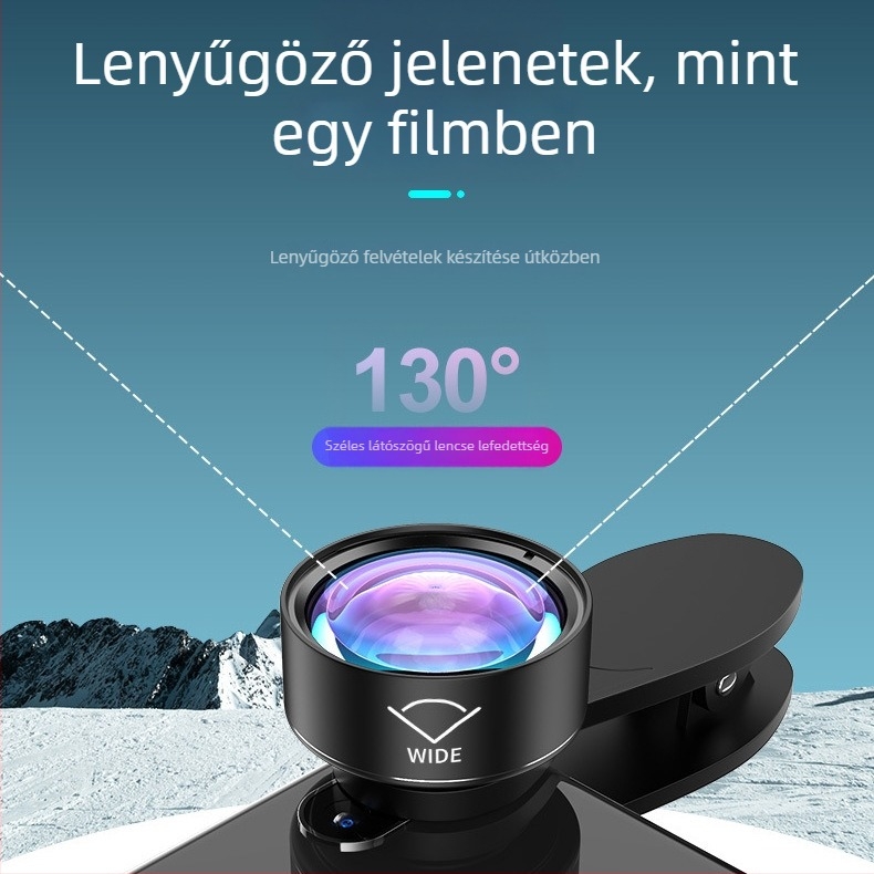 Három az egyben telefonlencse: széles látószög, makró és halszem (fisheye) – univerzális okostelefonnal kompatibil