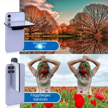 Mobiltelefon-lencse Sky Mirror frissített változata, HD visszaverődés, vízszintes és függőleges univerzális kompatibilitás, távirányító