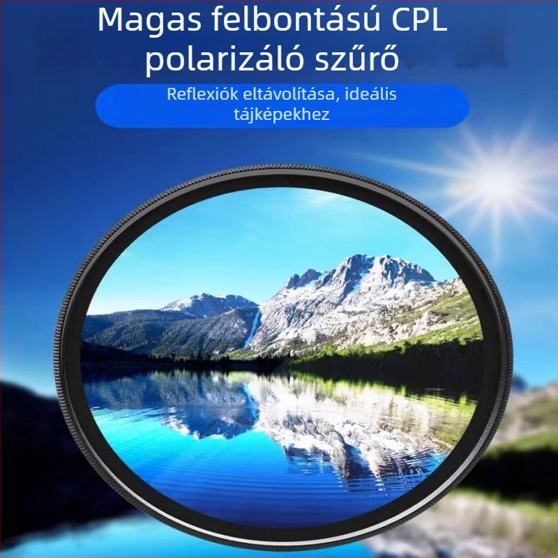 CPL polarizátor mobilfotózáshoz klippel - HD szűrő, modell 67mmcpl, univerzális kompatibilitás