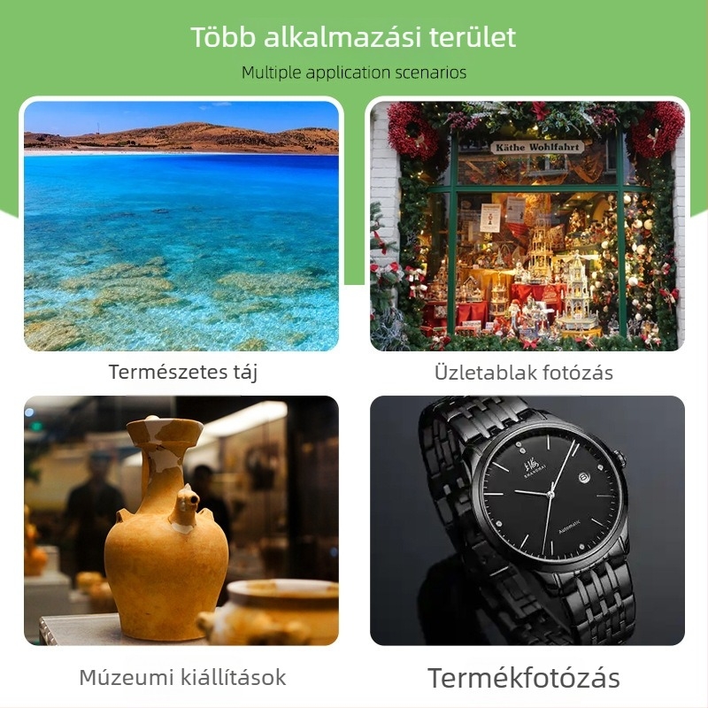 CPL polarizátor mobilfotózáshoz klippel - HD szűrő, modell 67mmcpl, univerzális kompatibilitás