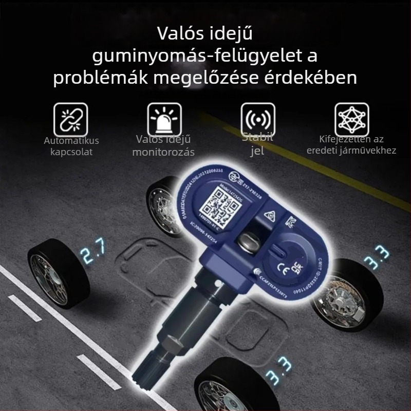Tesla modellek minden modelljéhez tervezett guminyomás-ellenőrző beépített nagy pontosságú TPMS szenzorokkal