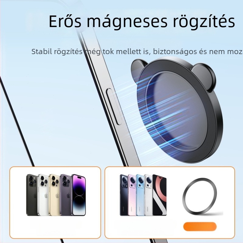 TH-262 MagSafe mágneses szelfi tükör telefonhoz, széles látószögű clip-on objektív, univerzális kompatibilitás
