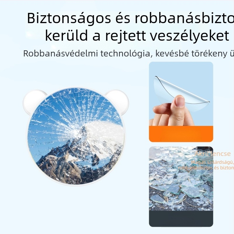 TH-262 MagSafe mágneses szelfi tükör telefonhoz, széles látószögű clip-on objektív, univerzális kompatibilitás