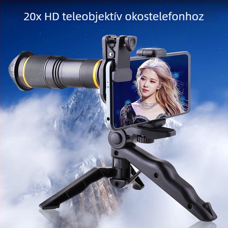 20X Teleszkópos monokuláris lencse mobiltelefonhoz fotózáshoz, általános kompatibilitás