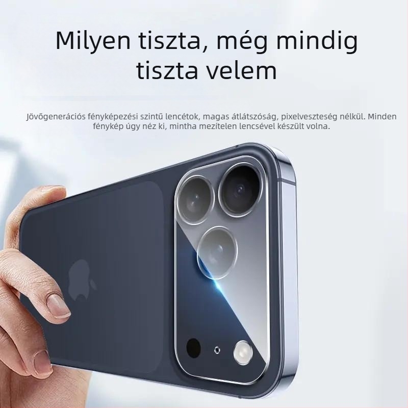 Apple iPhone 17 sorozathoz kameraobjektív védőfólia – teljes lefedettség