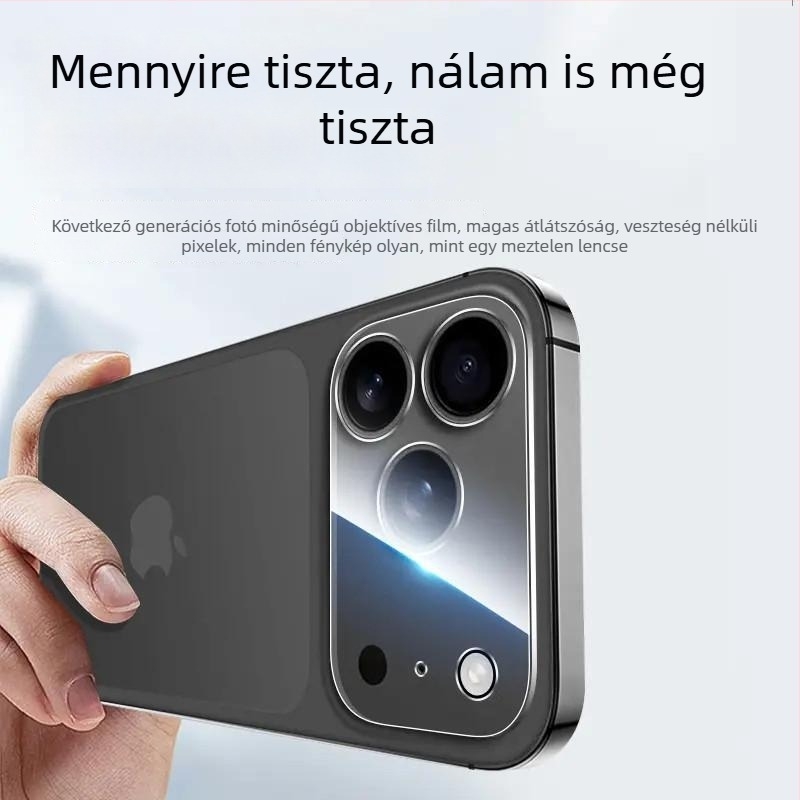 iPhone 17 sorozat hátlapi kamera objektív védőfóliája – edzett fólia a 17, 17 Pro, 17 Pro Max és 17 Air modellhez