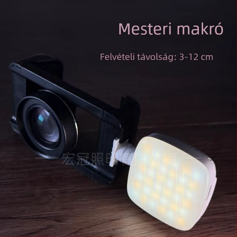 Ultraéles makroobjektív mobiltelefonhoz ékszerek és drágakövek számára, 30–120 mm telemakro zoom, polarizált, csillagfény világítással, univerzális telefonos fotózás