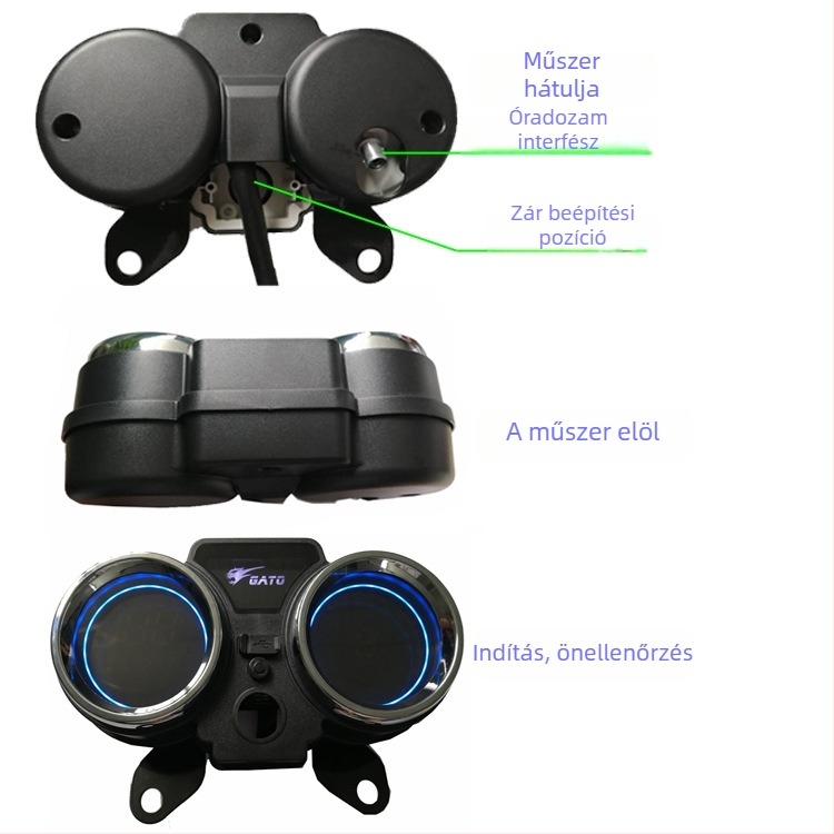 CM150-digitális LCD műszerfal 250cc Prince motorhoz WH125-19 — Tiansheng, ABS/PP/PMMA kivitel, 1% pontosság, tömeg 1,5 kg