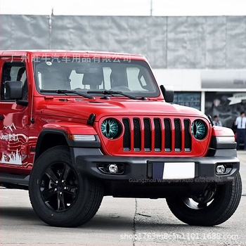 Beast Eye fényszóró decal – 3D geometriai minta, testreszabható, öntapadós Jeep fényszórókhoz (Wangniu)