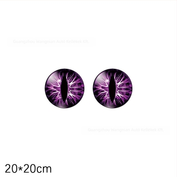 Beast Eye fényszóró decal – 3D geometriai minta, testreszabható, öntapadós Jeep fényszórókhoz (Wangniu)