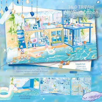 Háromlábú macska jelenet matricák készlet – Living Small House sorozat táj matricák (Meow Meow) (Személyre szabható; Márka: Other; Teljes pixelek: Other)