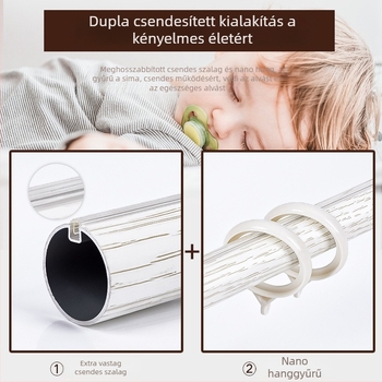 Laka Fa mintázatú alumínium-ötvözetű római rúd függönyhöz, modern minimál stílus, testreszabható