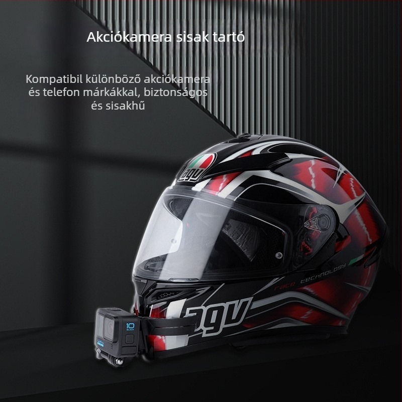 GoPro Hero11 sisak állvédő tartó, integrált ragasztó kialakítás, PVC/ABS, 37 g, kompatibilis GoPro, DJI és Insta360 és más akciókamerákkal