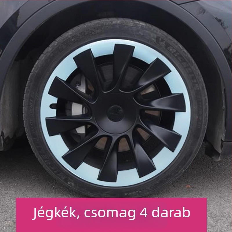 Tesla Model Y kerékagy sapkák, műanyagból, független márkájú, kompatibilis Tesla járművekkel