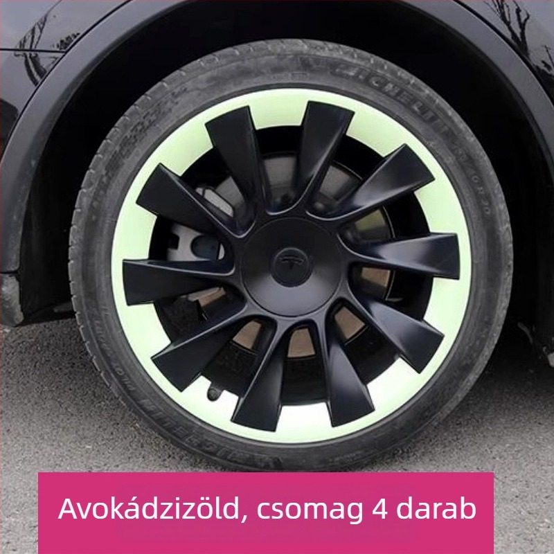 Tesla Model Y kerékagy sapkák, műanyagból, független márkájú, kompatibilis Tesla járművekkel