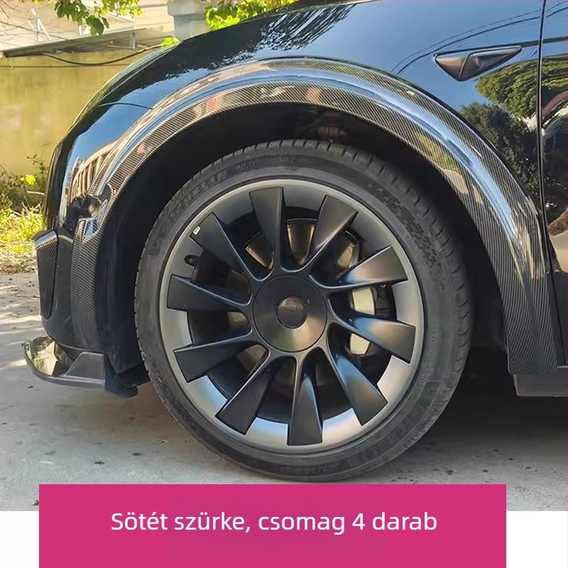 Tesla Model Y kerékagy sapkák, műanyagból, független márkájú, kompatibilis Tesla járművekkel