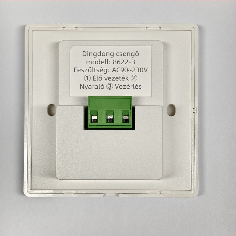 86 típusú vezetékes ajtócsengő, 220V AC, ding-dong hang, szállodai szobákhoz