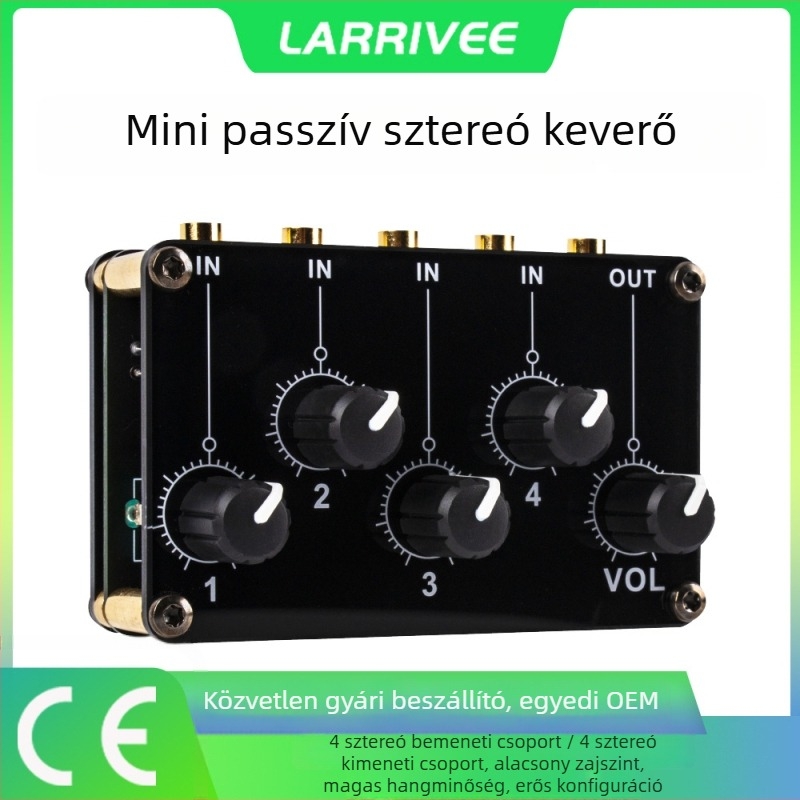 LARRIVEE Többfunkciós passzív előoldali sztereó keverő mikrofonokhoz és hangszeres eszközökhöz