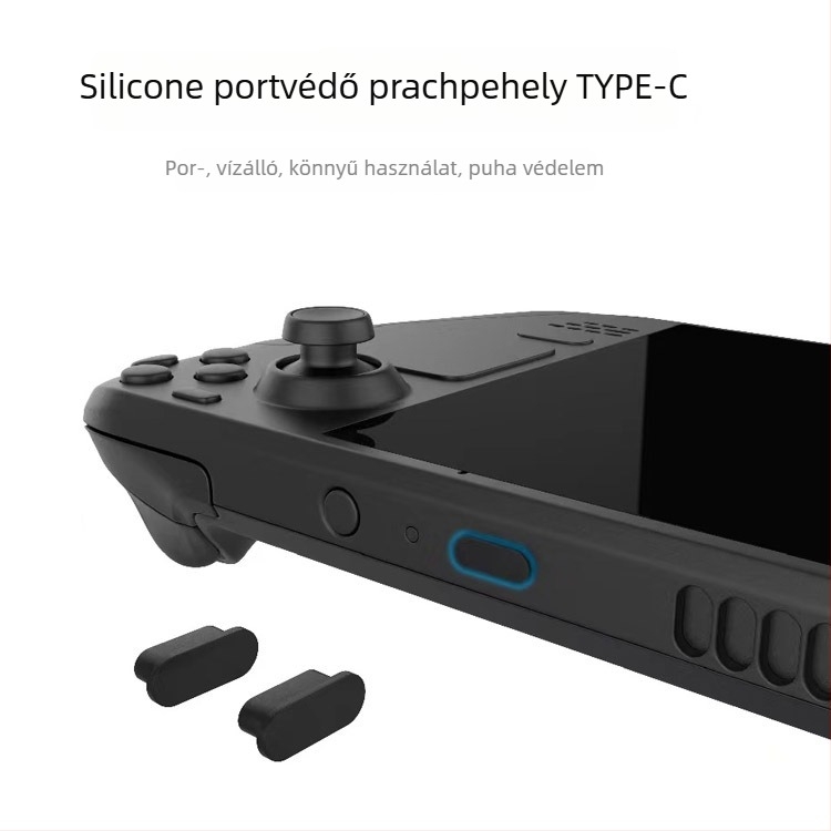 SteamDeck OLED védő készlet: porvédő dugók, matricák a gombokhoz/touchpadhez, silikon joystick sapkák (Kompatibilitás: SteamDeck OLED/SteamDeck; Típus: porvédő készlet; Súly: 27 g; Verzió: Egyszerű verzió)