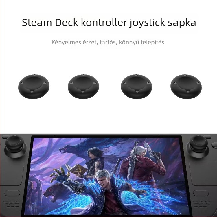 SteamDeck OLED védő készlet: porvédő dugók, matricák a gombokhoz/touchpadhez, silikon joystick sapkák (Kompatibilitás: SteamDeck OLED/SteamDeck; Típus: porvédő készlet; Súly: 27 g; Verzió: Egyszerű verzió)