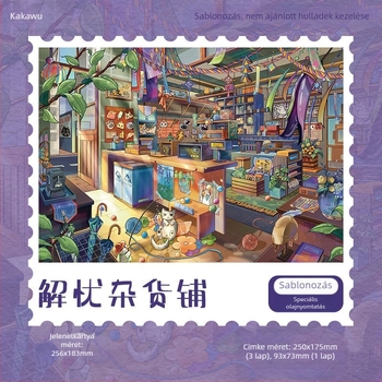 3D mikroszcenás diorámához készült matricák — gyógyító sarok apró házakkal a felépítéshez — testreszabott feldolgozás elérhető