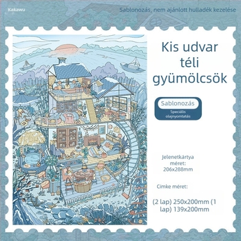 3D mikroszcenás diorámához készült matricák — gyógyító sarok apró házakkal a felépítéshez — testreszabott feldolgozás elérhető