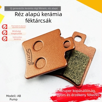 Réz-alapú kerámia tárcsafékkbetétek elektromos járművekhez és motorkerékpárokhoz, előre és hátra