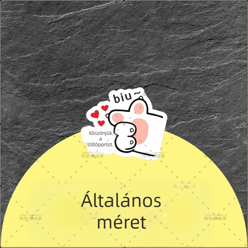 Reflektív autómatrica a tankfedélhez – személyre szabott macska tappancs dizájn, karikatúra stílus, szívófejes rögzítés