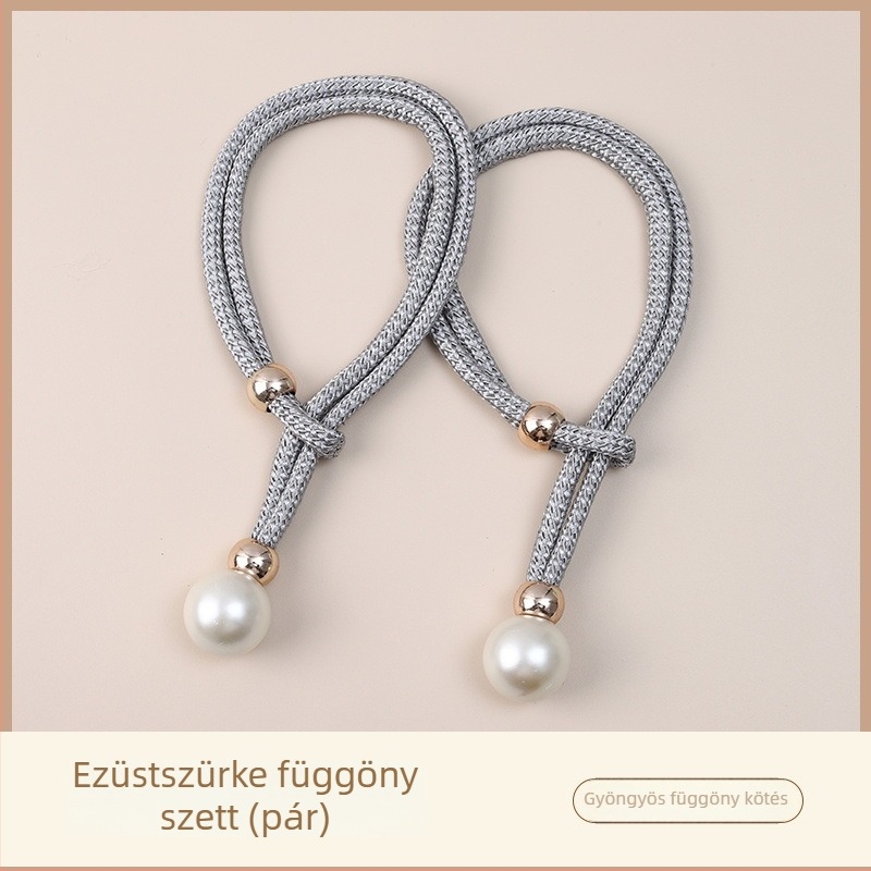 Gyöngyös függönyzsinórok, textile függönykiegészítők, egyszerű és modern stílus