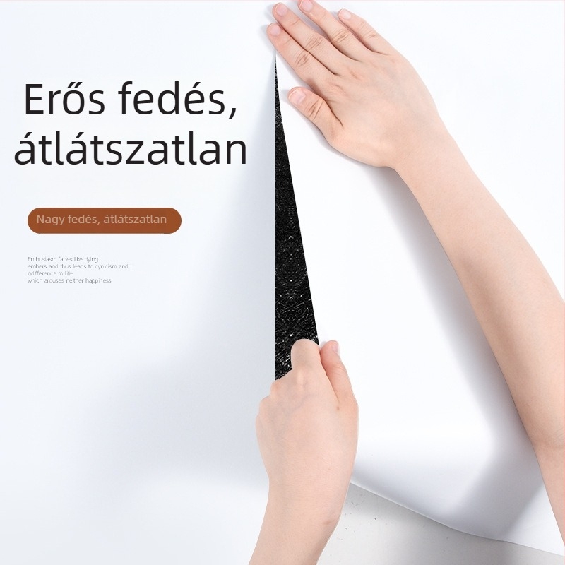 Fehér öntapadós tapéta gipsz-hatású felülettel, vastagított kivitel, vízálló és nedvességálló, egyszínű falakhoz