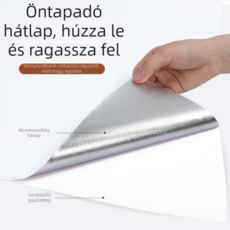 Fehér öntapadós tapéta gipsz-hatású felülettel, vastagított kivitel, vízálló és nedvességálló, egyszínű falakhoz