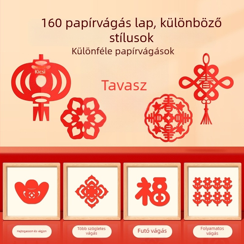 Ablakrácsok - kézzel vágott papírból készült DIY ablak matricák, márka Star boat, csomagolás Opp bag