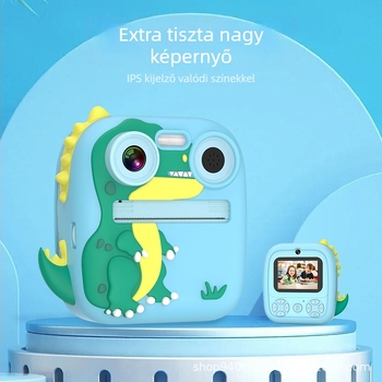 Gyerekeknek szánt azonnali nyomtatású kamera - 48MP, 2,8 hüvelykes LCD, TF kártya, ABS+szilikon test, 1500mAh akkumulátor (D12)