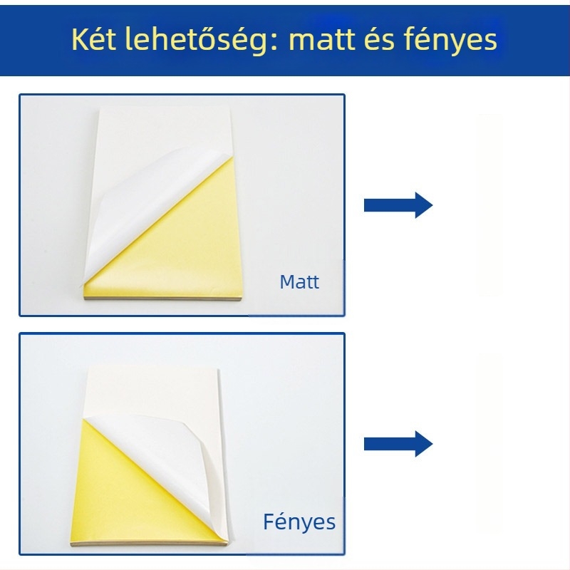 A4-es öntapadós címkepapír, kraft, sima fényes felület, üres lapok